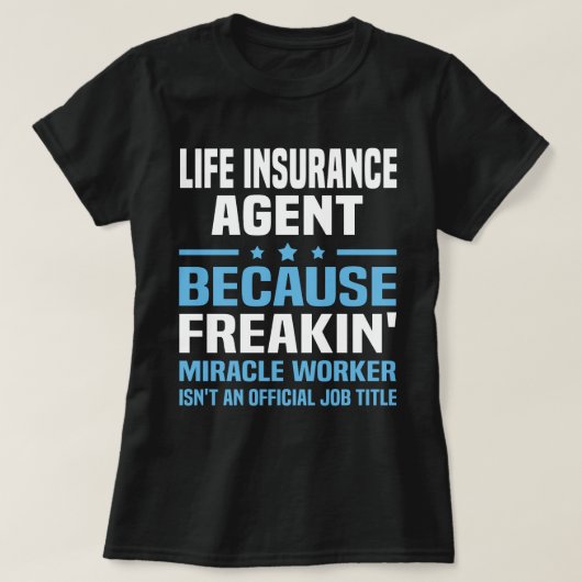 levensverzekeringsagent t-shirt (Design voorkant)