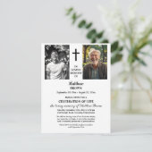 Levensviering 2 Foto's Funeral Kaart (Staand voorkant)