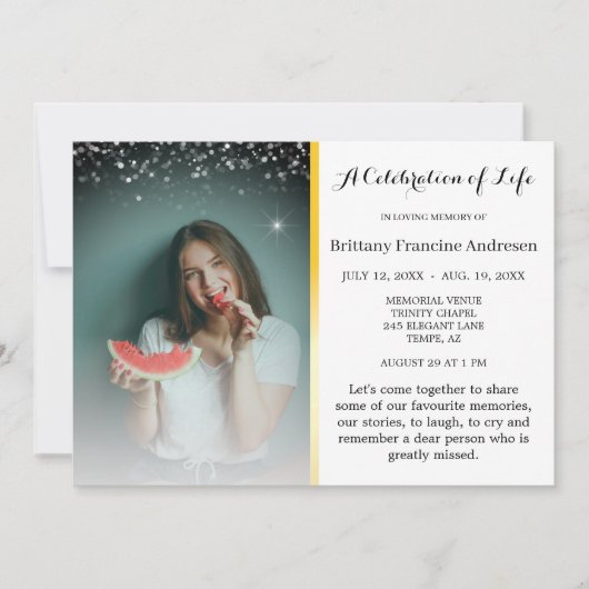 Levensviering Elegante en smaakvolle begrafenis Kaart (Voorkant)