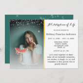 Levensviering Elegante en smaakvolle begrafenis Kaart (Voorkant / Achterkant)