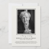 Levensviering Elegante Herdenkingsdienst Kaart (Achterkant)