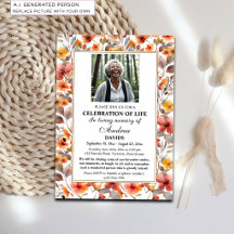 Levensviering Foto Funeral Kleurrijke Bloemen