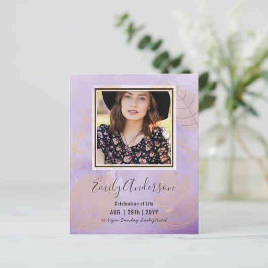 LEVENSVIERING FUNCTIE Herdenkings FOTO Budget (Staand voorkant)