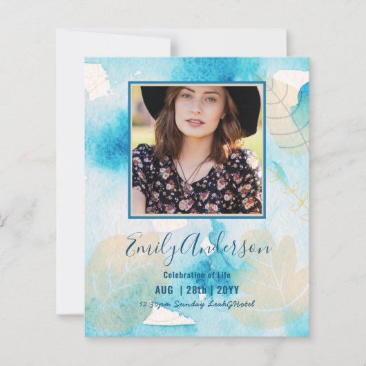 LEVENSVIERING FUNCTIE Herdenkingsfoto BEGROTING (Voorkant)