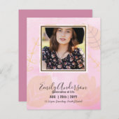 LEVENSVIERING FUNCTIE Herdenkingsfoto BEGROTING (Voorkant / Achterkant)