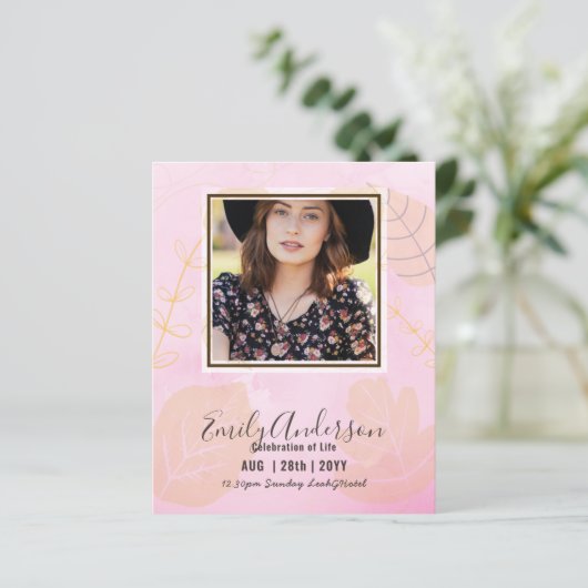 LEVENSVIERING FUNCTIE Herdenkingsfoto BEGROTING (Staand voorkant)