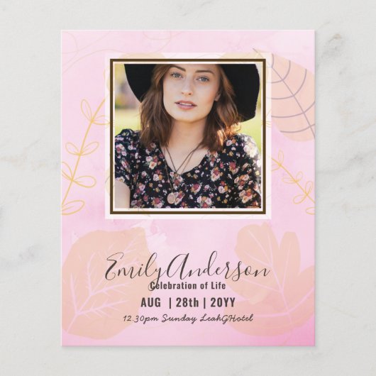 LEVENSVIERING FUNCTIE Herdenkingsfoto BEGROTING (Voorkant)