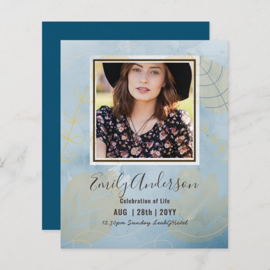 LEVENSVIERING FUNCTIE Herdenkingsfoto Budget (Voorkant / Achterkant)