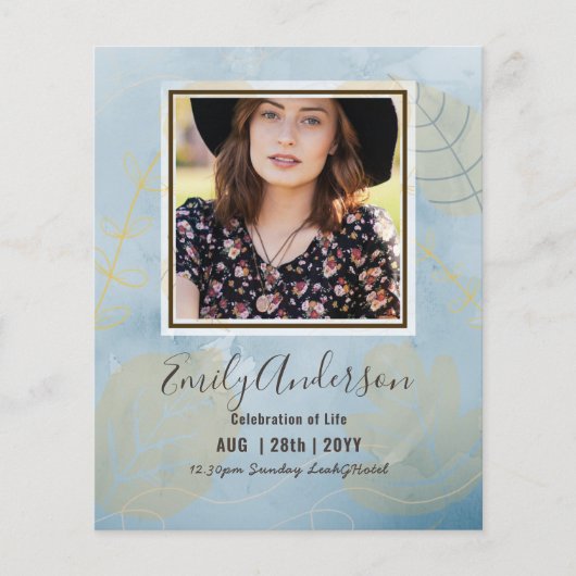 LEVENSVIERING FUNCTIE Herdenkingsfoto Budget (Voorkant)