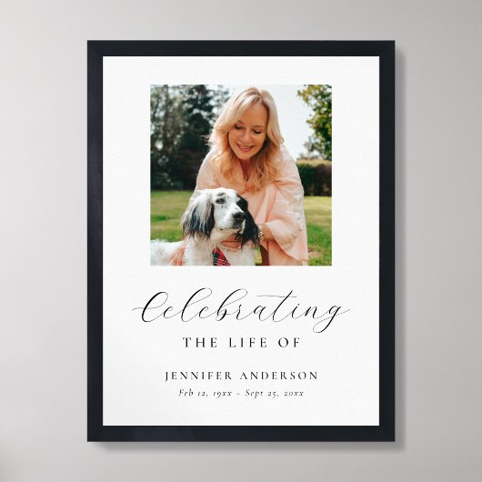 Levensviering Funeral Foto Welkomstbord Poster