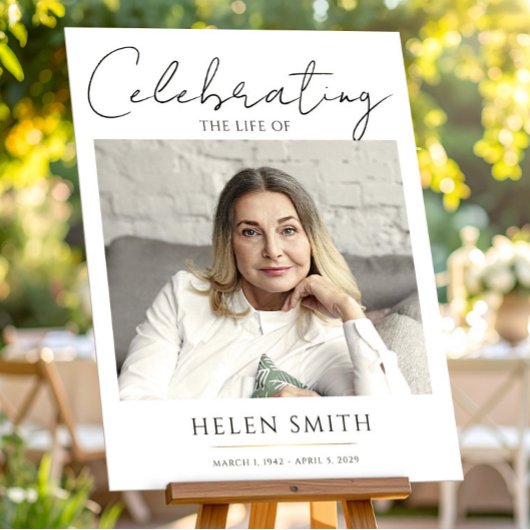 Levensviering - Herdenkingsfoto Funeral Poster