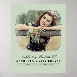 Levensviering met fotobegrafenisceremonie poster