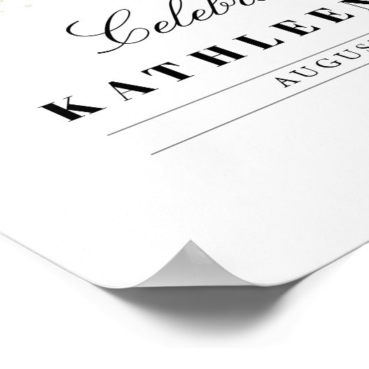 Levensviering met fotobegrafenisceremonie poster (Hoek)