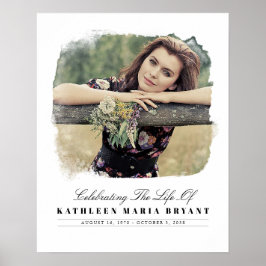 Levensviering met fotobegrafenisceremonie poster