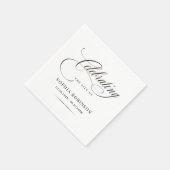 Levensviering Modern Elegante Script Funeral Servet (Hoek)