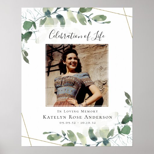 Levensviering Na uw overlijden Foto Welkom Bord Poster (Voorkant)