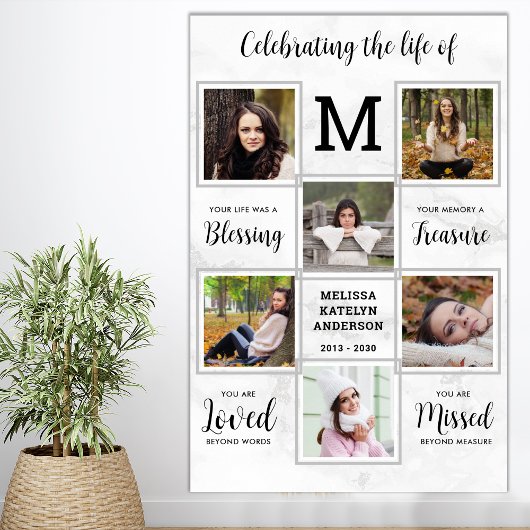 Levensviering Unieke fotomemorie Begrafenis Poster