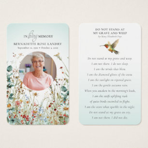 Levensviering Wilde Bloemen Kolibrie Visitekaartje