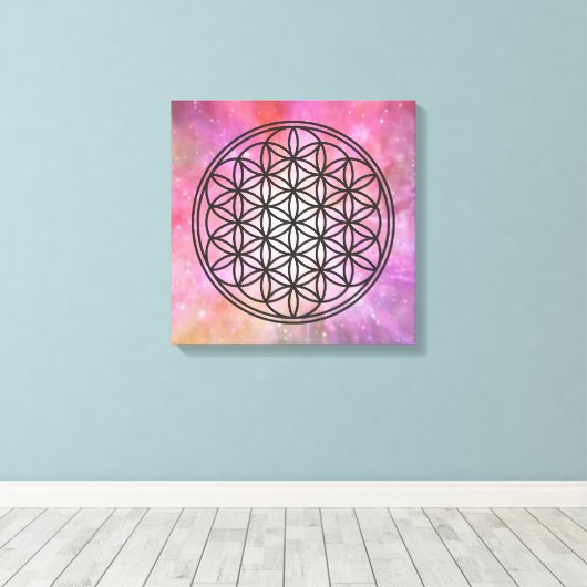 LEVENSVLOEISTOFFER - Schets 1 van het symbool voor Canvas Afdruk (Insitu (Houten vloer))