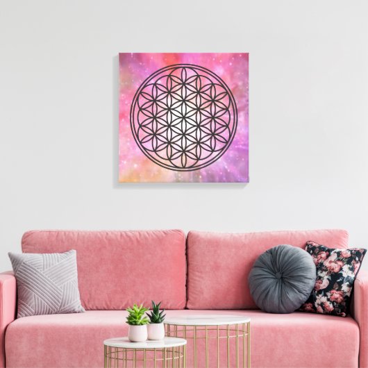 LEVENSVLOEISTOFFER - Schets 1 van het symbool voor Canvas Afdruk (Insitu (Woonkamer))