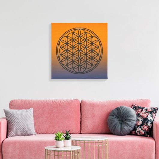 LEVENSVLOEISTOFFER - Schets 1 van het symbool voor Canvas Afdruk (Insitu (Woonkamer))