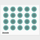 LEVENSVLOEISTOFFER - Schets 1 van het symbool voor Ronde Sticker (Vel)