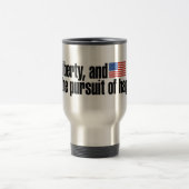 Levensvrijheid nastreven van geluk reisbeker (Center)