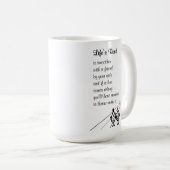 Levensweg - een grappig slecht gedicht voor een vr koffiemok (Voorkant rechts)