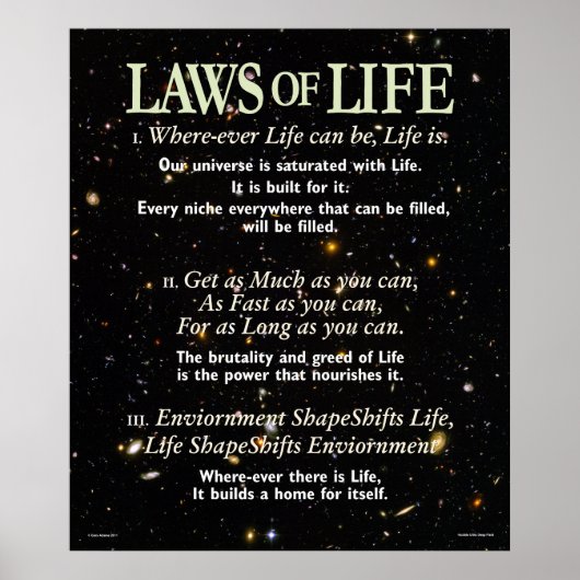 Levenswetten Poster (Voorkant)