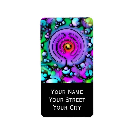 Levenswijze - Neurografisch kunstpatroon 2 Etiket (Voorkant)