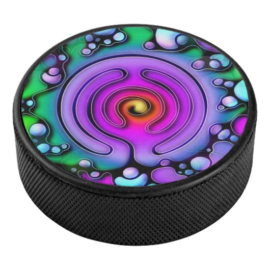 Levenswijze - Neurografisch kunstpatroon 2 Hockey Puck (3/4)