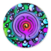 Levenswijze - Neurografisch kunstpatroon 2 Keramische Knop (Voorkant)