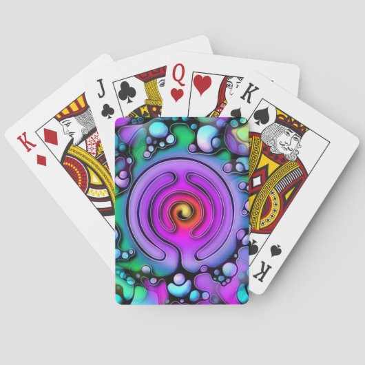 Levenswijze - Neurografisch kunstpatroon 2 Pokerkaarten (Achterkant)