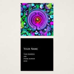 Levenswijze - Neurografisch kunstpatroon 2 Vierkante Visitekaartjes