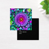 Levenswijze - Neurografisch kunstpatroon 2 Vierkante Visitekaartjes (Bureau)