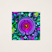 Levenswijze - Neurografisch kunstpatroon 2 Vierkante Visitekaartjes (Voorkant)