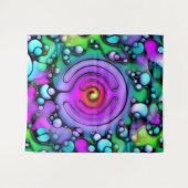 Levenswijze - Neurografisch kunstpatroon 2 Wandkleed (Voorkant (horizontaal))