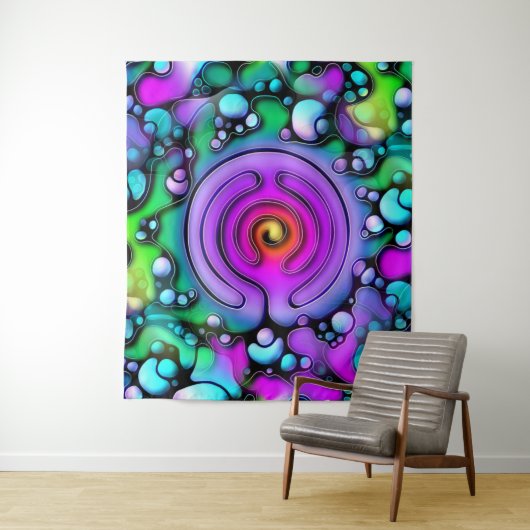 Levenswijze - Neurografisch kunstpatroon 2 Wandkleed (In situ)