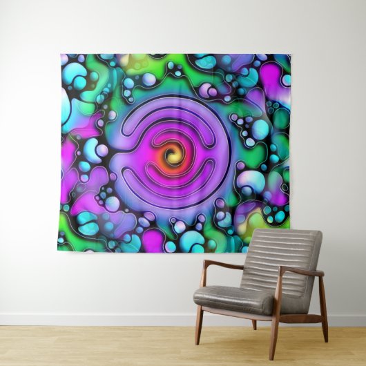 Levenswijze - Neurografisch kunstpatroon 2 Wandkleed (In Situ (horizontaal))