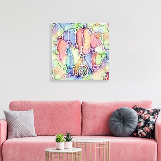 Levenswijze - neurografisch patroon 1 canvas afdruk (Insitu (Woonkamer))