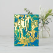 Levenswijze - neurografisch patroon 1 folie feestdagen briefkaart (Staand Voorkant)