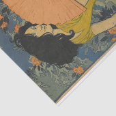L'eventail (The Fan) van Eugene Grasset Tissuepapier (Detail)
