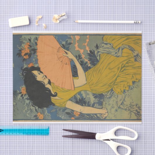 L'eventail (The Fan) van Eugene Grasset Tissuepapier (Craft)