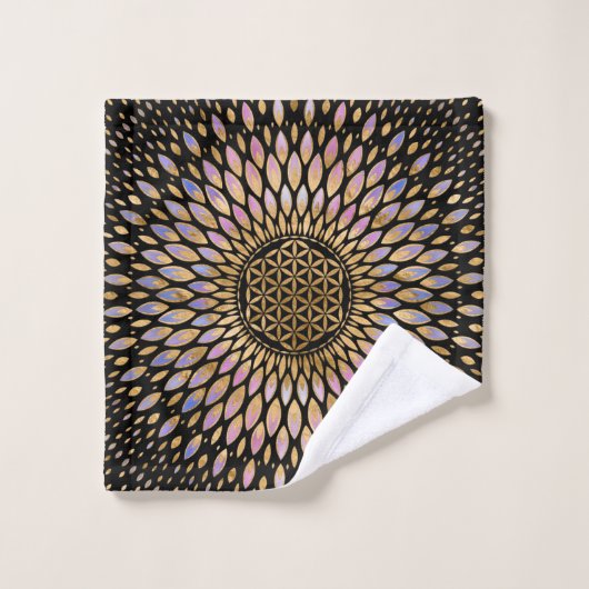 Levenventiel - Gentle Pastels and Gold Bad Handdoek (Wasdoekje)