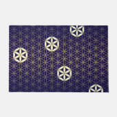 Levenventilator - naadloos patroon - blauwe beige deurmat (Voorkant)