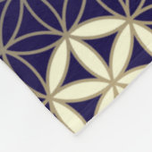 Levenventilator - naadloos patroon - blauwe beige fleece deken (Hoek)