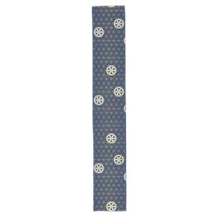 Levenventilator - naadloos patroon - blauwe beige lange tafelloper
