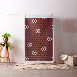 Levenventilator - naadloos patroon - blauwe beige stof