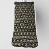 Levenventilator - naadloos patroon - wit goud golfheadcover (Draai 90)