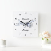 LEVENVliegtuig met zeer goede klampen Vierkante Klok (Huis)